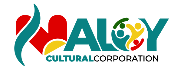 Official logo for NALOY Cultural Corporation featuring teal text and an abstract colorful figure icon